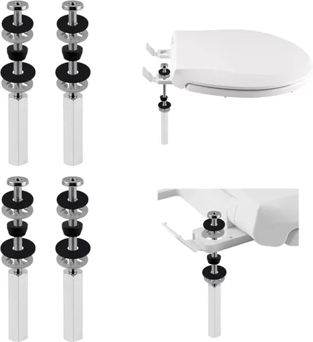 Miniatura 9 de Tornillos universales de latón macizo para asiento de inodoro, 2 piezas de pernos de metal para asiento de inodoro, pernos de piso de inodoro