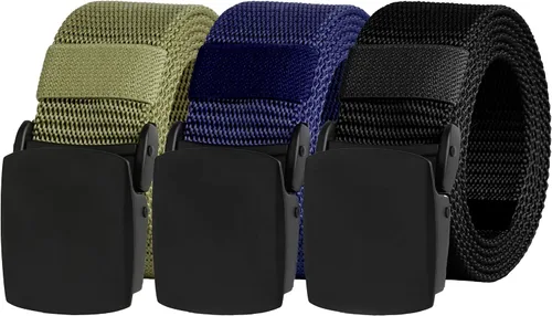 Miniatura 24 de UNGGJKB Men's Tactical Belt, Nylon Casual Elastic Belt, Work Belt That Can Be Cut And Adjusted