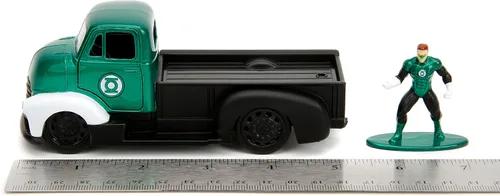 Miniatura 8 de Jada DC Comics 1:32 1952 Chevrolet COE Pickup - Coche fundido a presión y figura de linterna verde de 1.65 pulgadas, juguetes para niños y adultos
