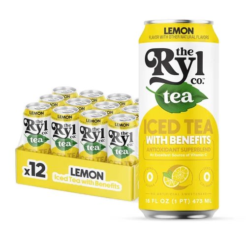 Miniatura 15 de Ryl Té Helado, Té Cítrico Verde, Súper Mezcla Antioxidante, Sin Azúcar, Bajo en Carbohidratos, Cero Calorías - 16.0 Fl Oz (Paquete de 12)