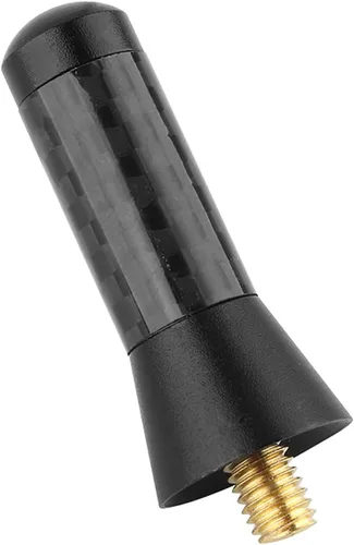 Miniatura 3 de Antena corta para automóvil, 1.4 in/1.38 pulgadas, antena de radio de tornillo de fibra de carbono, antena de decoración corta de aluminio, repuesto