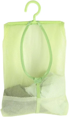 Miniatura 11 de Bolsa de malla colgante con colgador, bolsa de malla para colgar calcetines, ropa interior, bolsa organizadora de malla para baño, armario, Azul