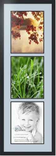 Miniatura 64 de ArtToFrames Marco de fotos tipo collage con estera doble con 3 aberturas de 5x7 y marco negro satinado Uva