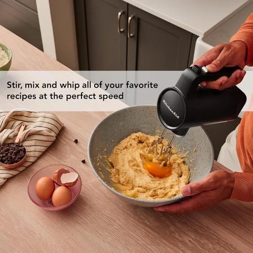 Miniatura 5 de KitchenAid Batidora de mano inalámbrica Go™: la batería se vende por separado, KHMR700, negro mate