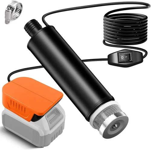 Miniatura 11 de Bomba de agua sumergible para batería Kobalt de 24 V, 635 GPH 100 W, bomba de transferencia de agua inalámbrica para tina, estanque, jardín