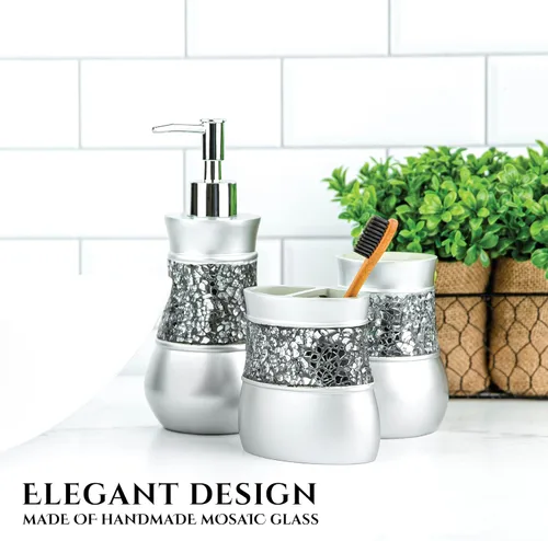 Miniatura 4 de Creative Scents juego de accesorios de lujo para baño, 4 piezas