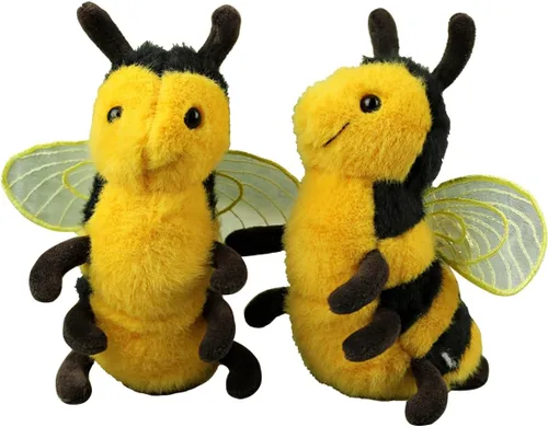Miniatura 7 de Lindo y suave peluche realista de abeja melífera, juguete de peluche de abejorro de 6 pulgadas, juguetes de peluche para cumpleaños, Navidad