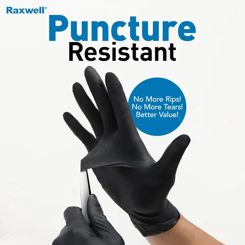 Miniatura 2 de Raxwell Disposable Nitrile Gloves - Food Grade Heavy-Duty Puncture Resistant Black Gloves for Cooking & Food Service