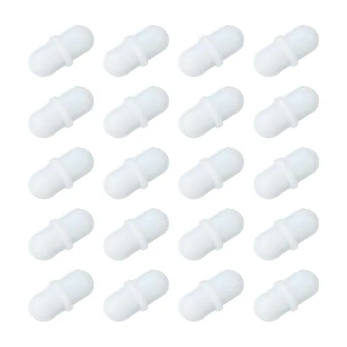 MECCANIXITY Agitador magnético mezclador barra de agitación barra 0.394 in/0.39 "cilindro forma PTFE recubrimiento imán blanco para laboratorio 20