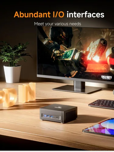 Miniatura 7 de MINISFORUM UM690L Slim Mini PC, AMD Ryzen 9 6900HX (8C/16T, hasta 4.9 GHz), 32 GB LPDDR5 y 1 TB PCIe 4.0 SSD Mini computadora de escritorio, DP/HDMI