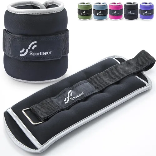 Sportneer Pesas de tobillo para muñeca, par de pesas de 1/2/4/6/10 libras para hombres, mujeres, niños, entrenamiento de fuerza, juego de pesas de