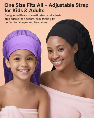 Miniatura 8 de Boloye Accesorio de Gorro para Secador de Cabello – Gorro de Secadora con Capucha XL de 28.5" para Secado Más Rápido y Acondicionamiento Profundo