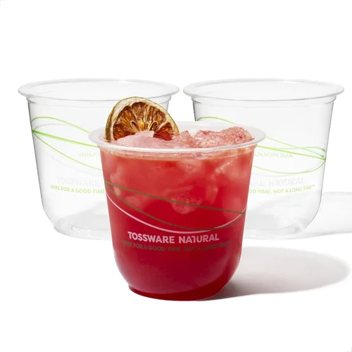 Miniatura 13 de TOSSWARE NATURAL Arc - Vasos Fríos Transparentes a Base de Plantas de 12 oz - Alternativa al Plástico para Fiestas, Despedidas de Soltera, Bodas