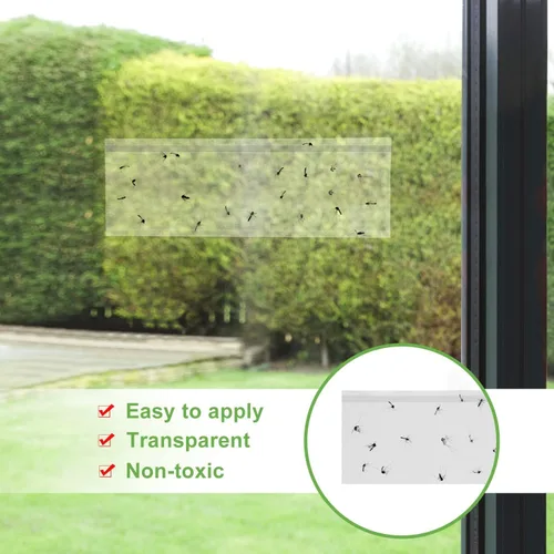Miniatura 5 de LFSYS Paquete de 35XL Trampa para Moscas de Ventana, Trampas para Moscas de Frutas para Interiores, Trampa para Moscas de Interior Transparente