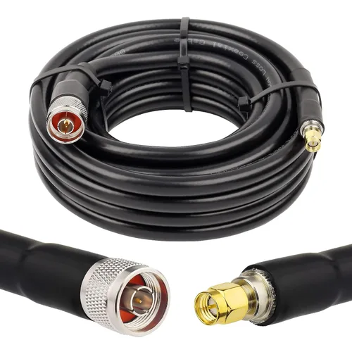 Miniatura 10 de XRDS -RF Cable SMA a N de 2 pies, conector N-macho a SMA-macho Cable de extensión KMR400 de baja pérdida