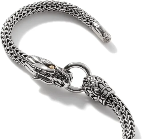 Miniatura 2 de John Hardy Pulsera de cadena Dragon Station de oro y plata de Leyendas Naga para mujer, Metal