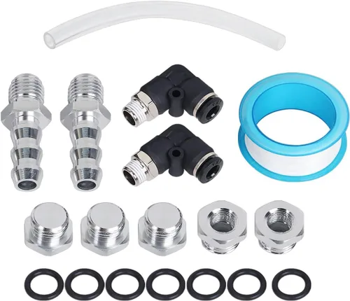 Miniatura 8 de LokoCar Tanque de Radiador de Refrigerante Universal de Expansión y Desbordamiento de 1L, Aluminio Plateado
