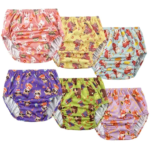Miniatura 9 de BISENKID Paquete de 6 fundas impermeables de plástico para ropa interior para entrenamiento de orinal y buen elástico para ropa interior de plástico