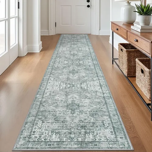 Miniatura 128 de SIILOOM Alfombra lavable de 2 x 3 pies, alfombra suave color taupe ceniza para entrada, tapete antideslizante para puerta de interior, tapete