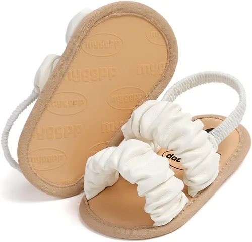 Timatego Sandalias de verano para bebés y niñas con suela suave de flores, zapatos de vestir para cuna, recién nacidos, para recién nacidos, para