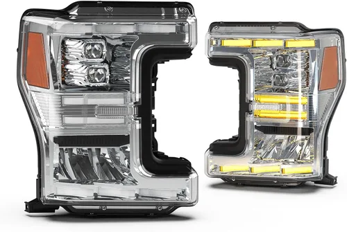 Miniatura 11 de Conjunto de faros delanteros para Ford F250, F350, F450, F550, F550 2017, 2018, 2019, 2020, con modos de iluminación LED funcionales, DRL, reemplazo