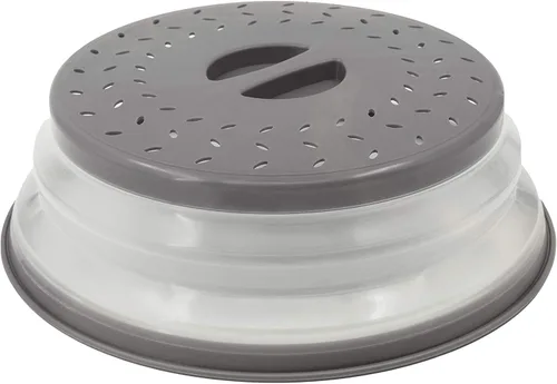 LAMINET Cubierta extensible para tazón y plato para microondas (gris)