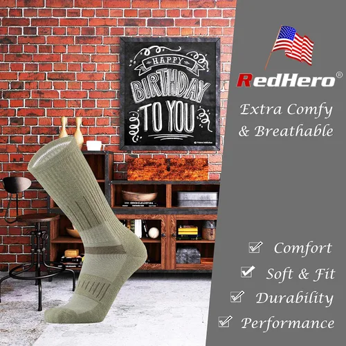 Miniatura 5 de Calcetines acolchados de lana merina para hombre, para senderismo, senderismo, senderismo, suaves, acogedores, ajuste térmico, control de humedad