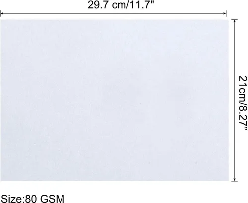 Miniatura 2 de MECCANIXITY 50 hojas de papel de copia a color de 8.3 x 11.7 pulgadas, papel de impresora de 2.82 oz/m², blanco para impresión de oficina, copia