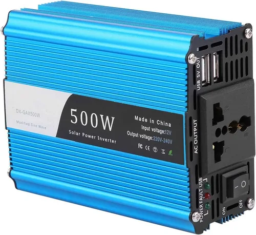 Miniatura 7 de 500W DC 12V a AC 220V-240V pico 600W convertidor de coche adaptador USB dual