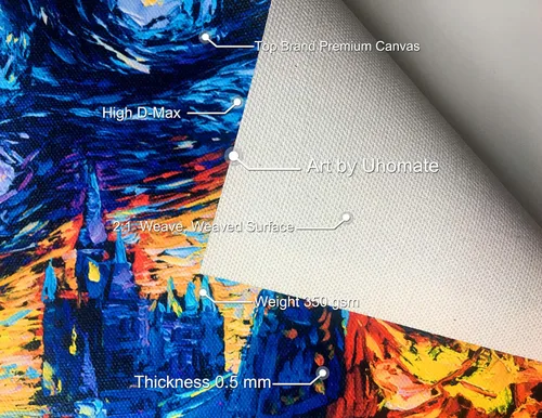 Miniatura 4 de Uhomate Vincent Van Gogh - Pósteres de noche estrellada de La Bella y la Bestia, lienzo inspirado en arte de pared, regalo para bebé, decoración