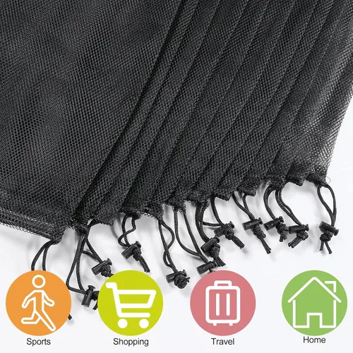 Miniatura 4 de 13 "X15.5" 12pcs malla lavandería cordón bolsa nylon cordón gimnasio bolsa con cierre de cordón