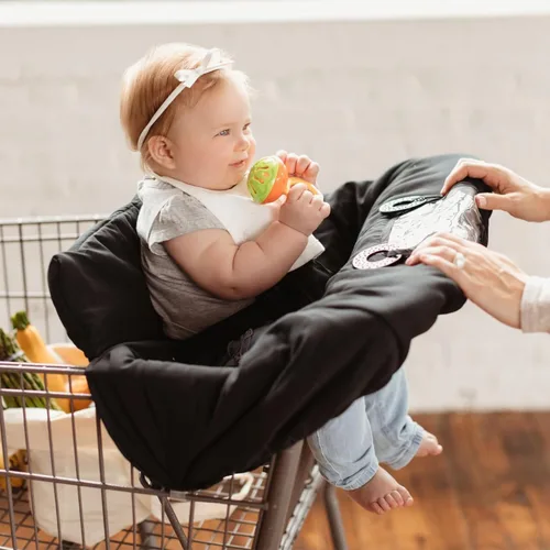 Miniatura 3 de Binxy Baby Funda para silla alta 2 en 1 y funda para carrito de compras para bebé, funda cómoda para carrito de comestibles, funda de carrito