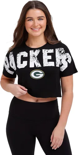 Miniatura 4 de FOCO NFL Womens NFL Team Logo Ladies Fashion Distressed Wordmark Petite Size Crop Top Shirt