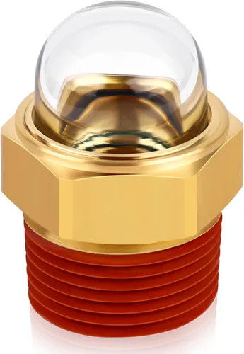 Miniatura 10 de Boltigen Cristal de visión de repuesto para compresor de aire, visor de aceite de 1 pulgada con cúpula transparente, enchufe de visión de nivel