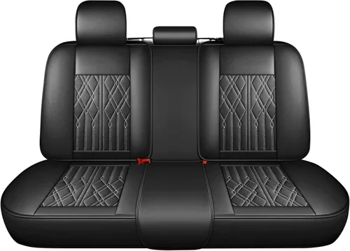 Miniatura 25 de Huidasource Fundas de cuero para asiento trasero, impermeables, para asiento trasero dividido, protector de cojín de asiento de vehículo, ajuste