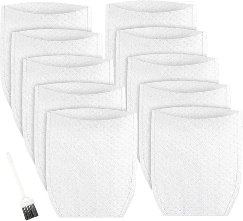 Filtro de vacío de tela de repuesto compatible con Makita T-03193, XLC02, LC01, BCL180W aspiradora, blanco, 10 paquetes