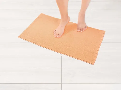 Miniatura 12 de American Soft Linen - Alfombra de baño antideslizante, 100% de algodón, 17 x 24 pulgadas, alfombras de baño lavables, tapetes peludos, color beige