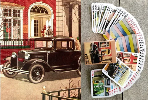 Miniatura 8 de Carteles de juego de camiones pesados (baraja de póquer 54 cartas, todas diferentes) Carteles automotrices retro vintage camiones maquinaria