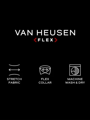 Miniatura 4 de Van Heusen Camisa de vestir elástica con cuello flexible de ajuste regular para hombre, Blanco