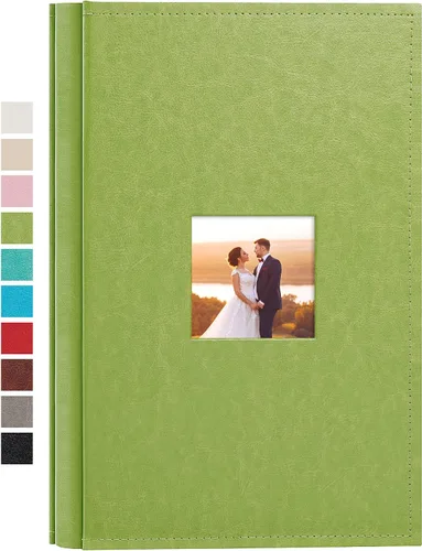 Miniatura 29 de potricher Álbum de fotos pequeño de 4 x 6 pulgadas, 200 fotos, cubierta de cuero, libro de fotos con 200 bolsillos horizontales para familia, boda