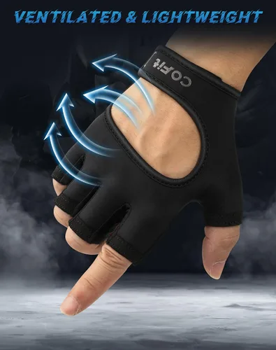 Miniatura 2 de Guantes de entrenamiento COFIT transpirables y antideslizantes, guantes de gimnasio para levantamiento de pesas para hombres y mujeres, agarre