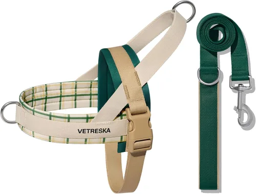 Miniatura 9 de VETRESKA MoMA Juego de Arnés y Correa para Perro, Arnés de Paseo Fácil para Perros Pequeños y Medianos, Arnés Anti-Tirones para Cachorros