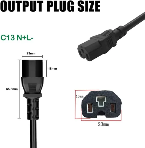 Miniatura 3 de 72V 5A Cargador 82.8V Cargador de batería de plomo ácido para 72V Batería de plomo ácido con ventilador de refrigeración (enchufe CC C13 N+L)