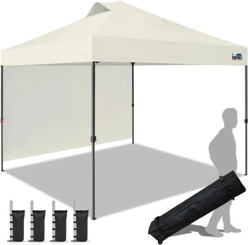 Miniatura 98 de Eurmax Tienda de campaña desplegable de 8 x 8 de Estados Unidos, con bolsa rodante patentada sin puntas, 4 paredes extraíbles con cremallera, toldo