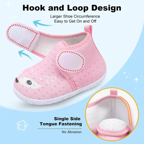 Miniatura 2 de JOINFREE Zapatillas transpirables para bebés y niñas, zapatos antideslizantes para primeros pasos, zapatos para cuna, zapatos descalzos para bebés