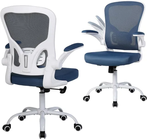 Miniatura 24 de Flysky Juego de 10 sillas ergonómicas de escritorio para oficina en casa, soporte lumbar, silla giratoria de malla transpirable para computadora