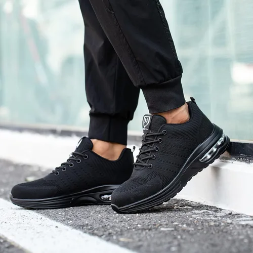 Miniatura 6 de Zapatos de punta de acero para hombres y mujeres, zapatos de trabajo ligeros y cómodos, indestructibles, antideslizantes, zapatos de seguridad