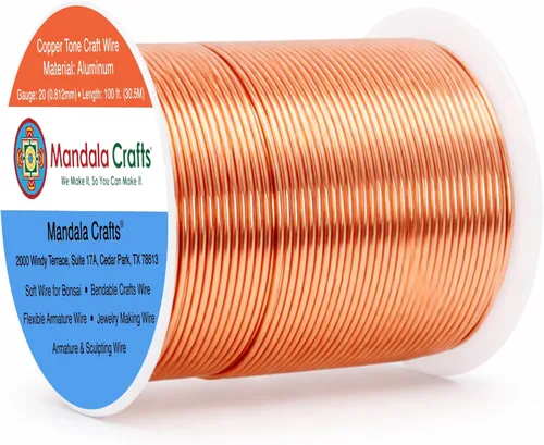Miniatura 102 de Mandala Crafts - Alambre de aluminio anodizado de 8 calibre para hacer joyas - 9.75 m de alambre flexible negro colorido - Flexible para bonsái
