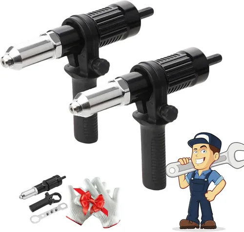Miniatura 7 de Kit adaptador de pistola de remache eléctrica profesional, adaptador de pistola de remache eléctrica de grado profesional con mango extraíble, 4