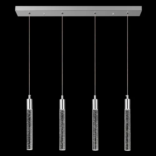 Miniatura 21 de Iluminación de Isla de Cocina Accesorio de Luz Moderna Lámpara Colgante Dorada Regulable LED Acabado de Latón Mini Luces Colgantes de Cristal